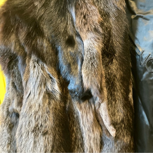 Christine Vogdt Cut Fur Coat Mink Brown/black Vintage Women’s - Picture 2 of 11